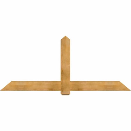 Ekena Millwork Eugene Rough Sawn Timber Gable Bracket, Western Red Cedar, 84"W x 35"H x 6"D x 6"F, 10/12 Pitch GBW084X35X0606EUG00RWR